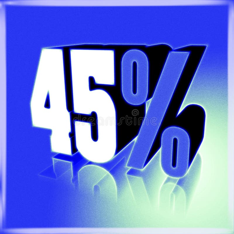45 45 Percent As A 3D Illustration 3D Rendering Stock Illustration 45-45-percent-as-a-3d-illustration-3d-rendering-stock-illustration