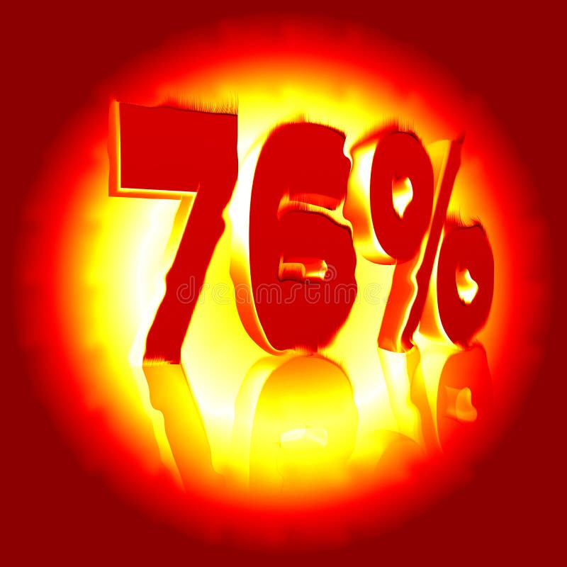 76 76 Percent As A 3D Illustration 3D Rendering Stock Illustration 76-76-percent-as-a-3d-illustration-3d-rendering-stock-illustration