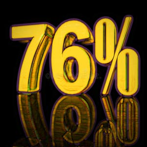 76 76 Percent As A 3D Illustration 3D Rendering Stock Illustration 76 76 Percent As A 3D Illustration 3D Rendering Stock Illustration