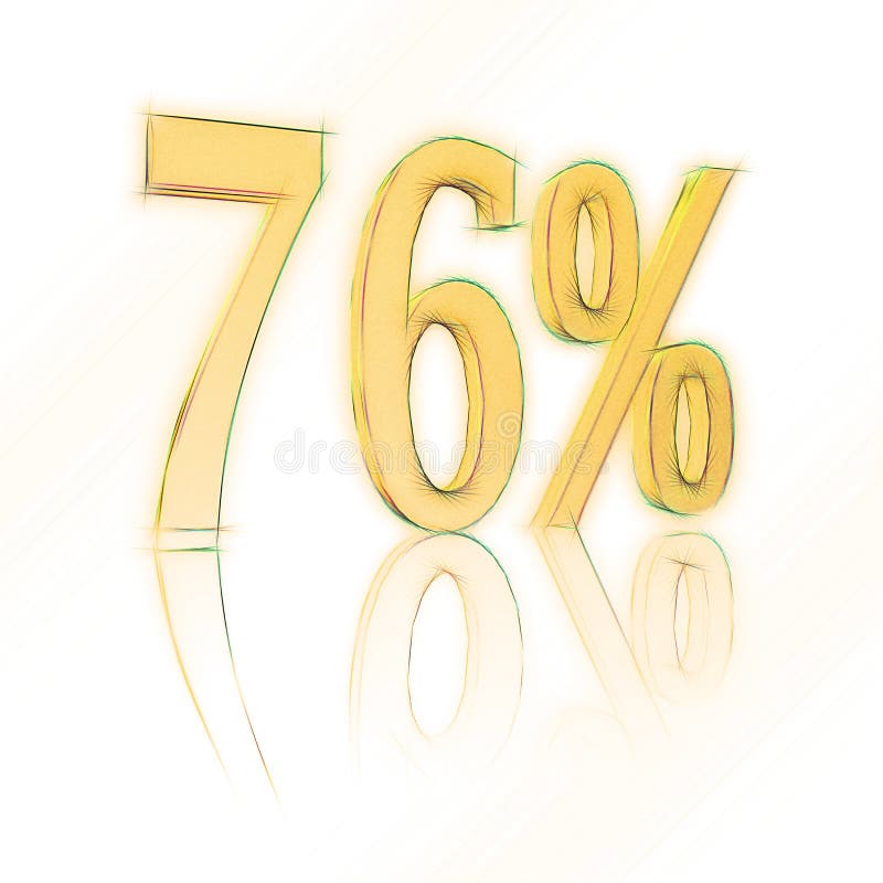 76 76 Percent As A 3D Illustration 3D Rendering Stock Illustration 76-76-percent-as-a-3d-illustration-3d-rendering-stock-illustration