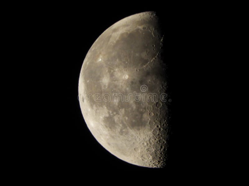 Waning Gibbous moon phase showing terrain royalty free stock images