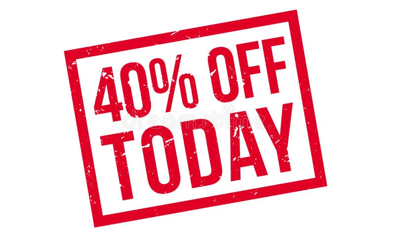 40-percent-off-today-rubber-stamp-stock-illustration-illustration-of