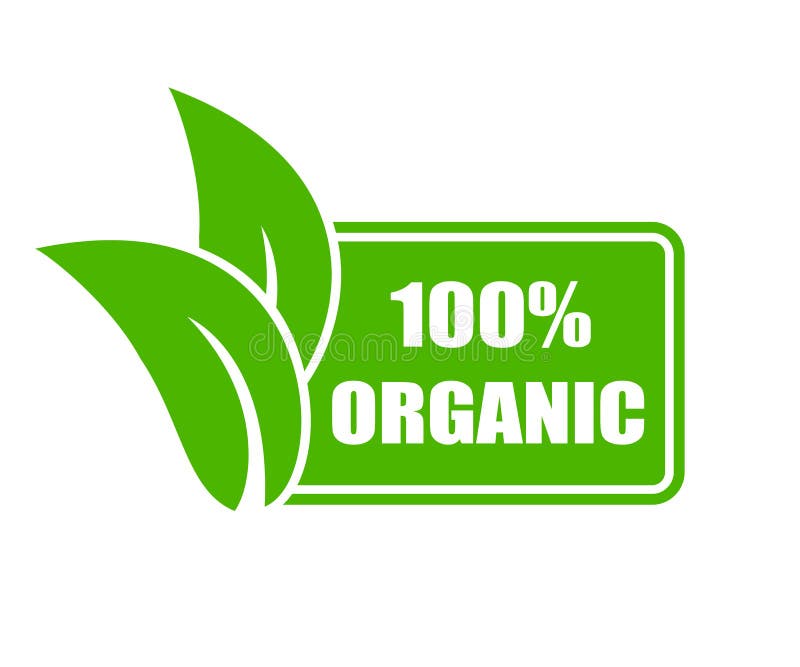 100 Percent Organic Icon â€“ Vector Stock Illustration Illustration