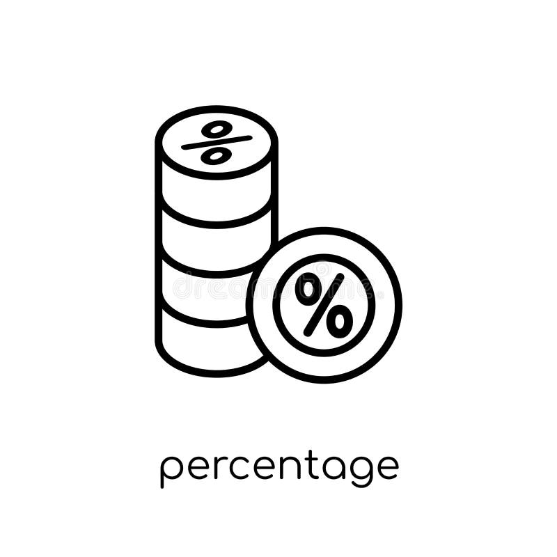 Percentage Icon Vector Isolated on White Background, Percentage Sign ...