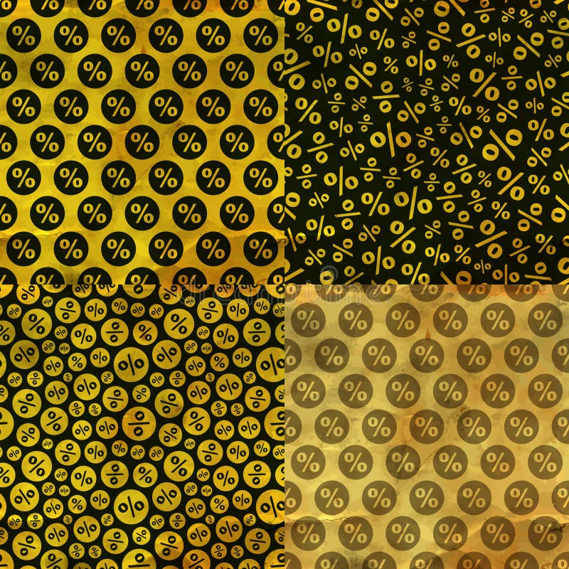 Percents. Naadloos patroon. stock illustratie Percents. Naadloos patroon. stock illustratie