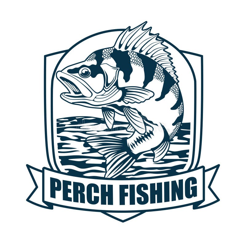 Perch Fishing Club Logo Design Stock Vector - Illustration of holiday,  nature: 195768906