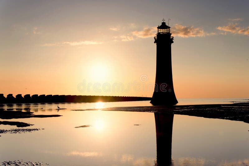 Perch Rock Lighthouse New Brighton Wirral England UK