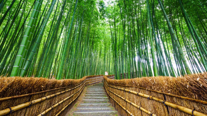 Path to bamboo forest, Arashiyama area, Kyoto, Japan. Path to bamboo forest, Arashiyama area, Kyoto, Japan