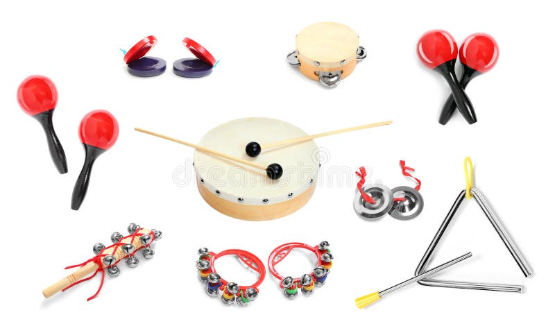 Percussion instruments.