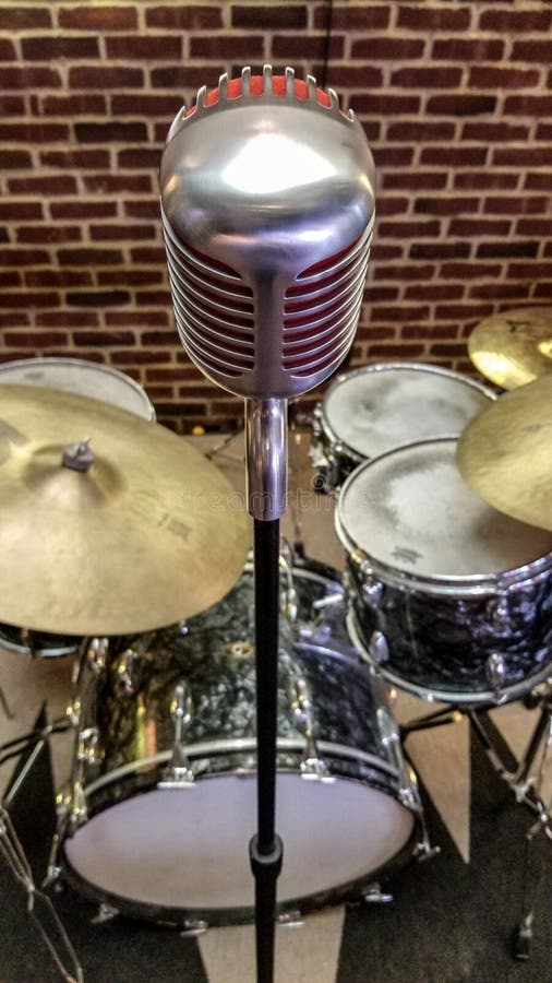 Jazz band microphone stock photo. Image of percussion 114824166