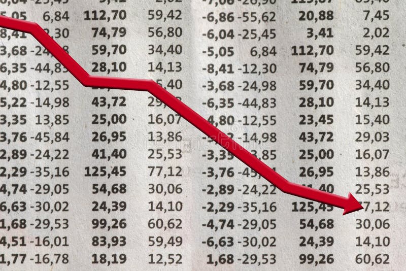 Perdas na bolsa foto de stock royalty free