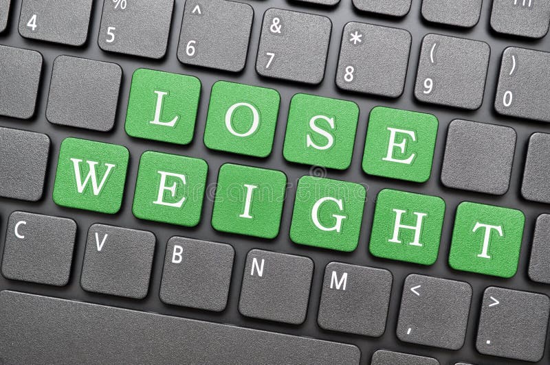 Perdere peso tasto sulla tastiera immagine stock libera da diritti