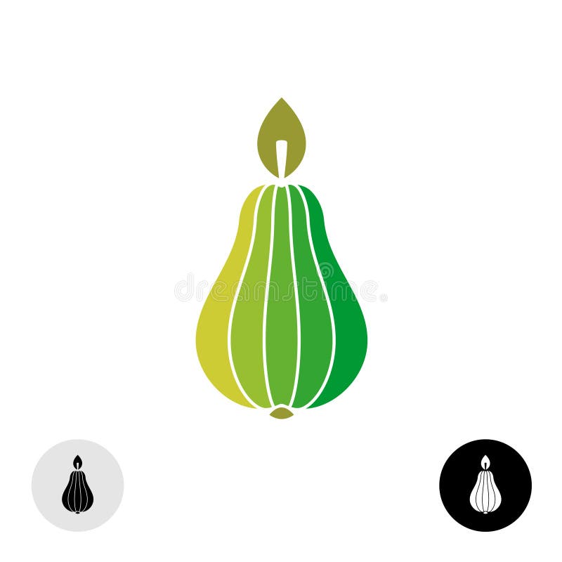 Perenembleem De vlakke stijl van de kleurensymmetrie royalty-vrije illustratie Perenembleem De vlakke stijl van de kleurensymmetrie royalty-vrije illustratie
