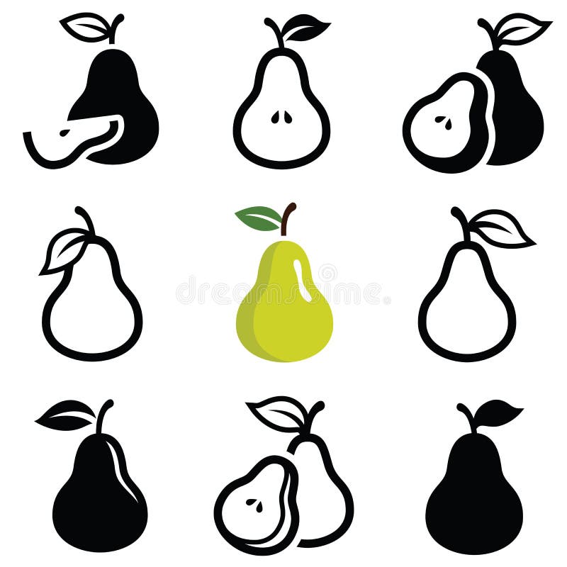 Perenpictogrammen stock illustratie