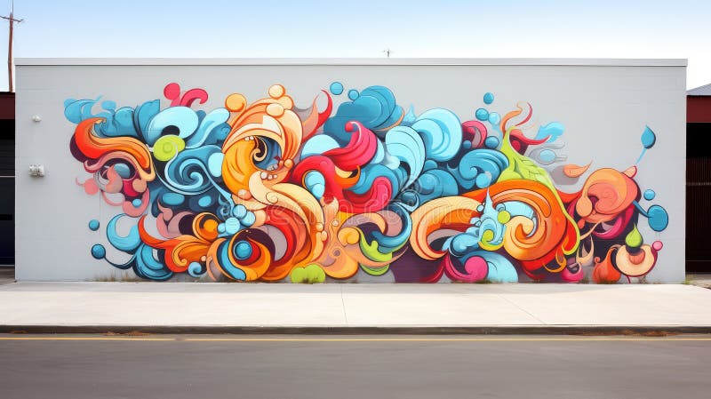Perete alb-cenzură mural royalty free illustration