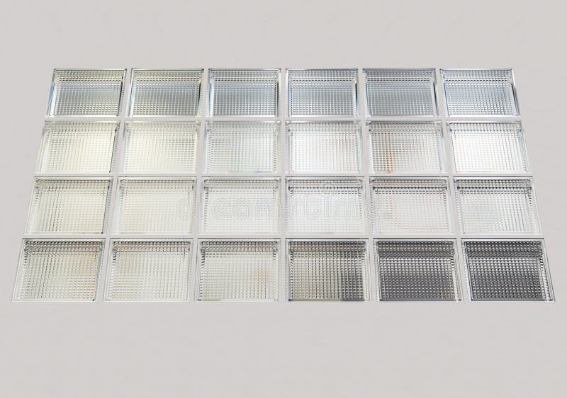Perete din sticlă transparentă pentru design interior3D render stock illustration