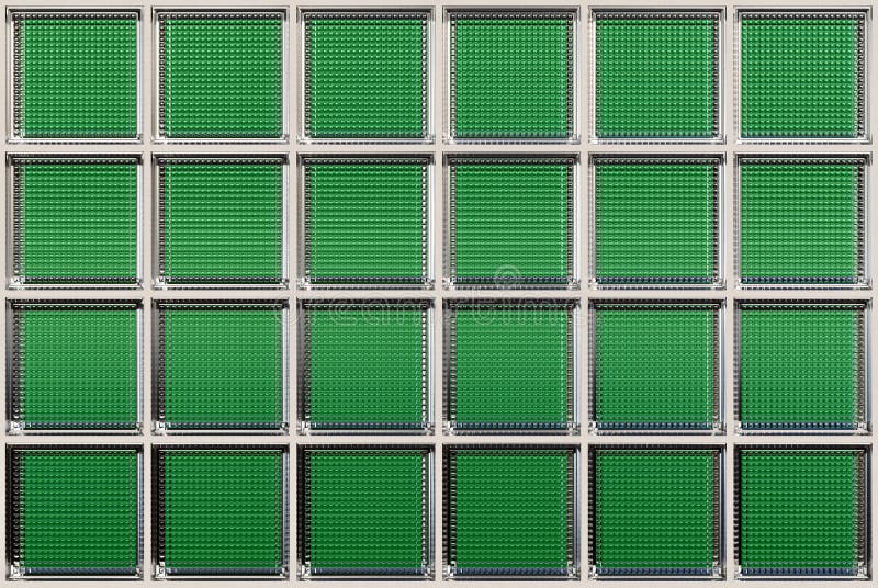 Perete din sticlă verde transparent pentru design interior3D render stock illustration
