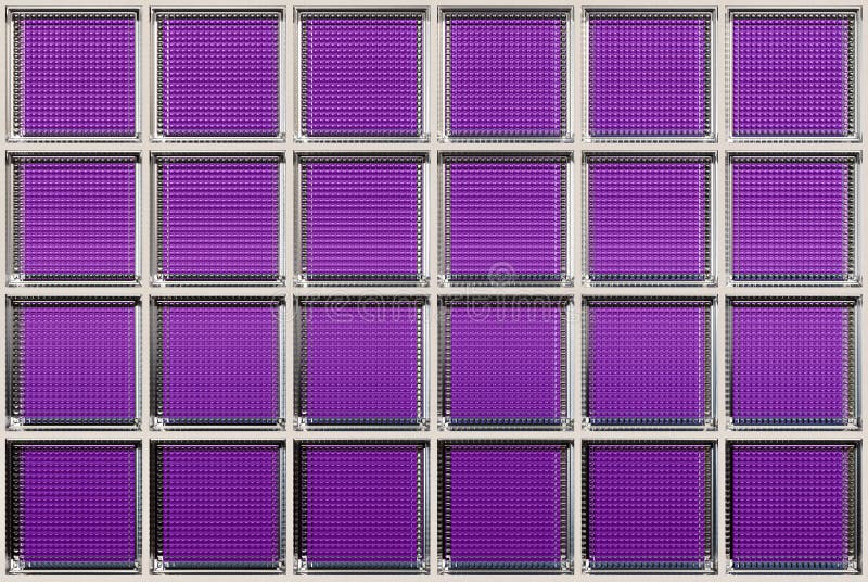 Perete din sticlă violet pentru design interior3D render stock illustration