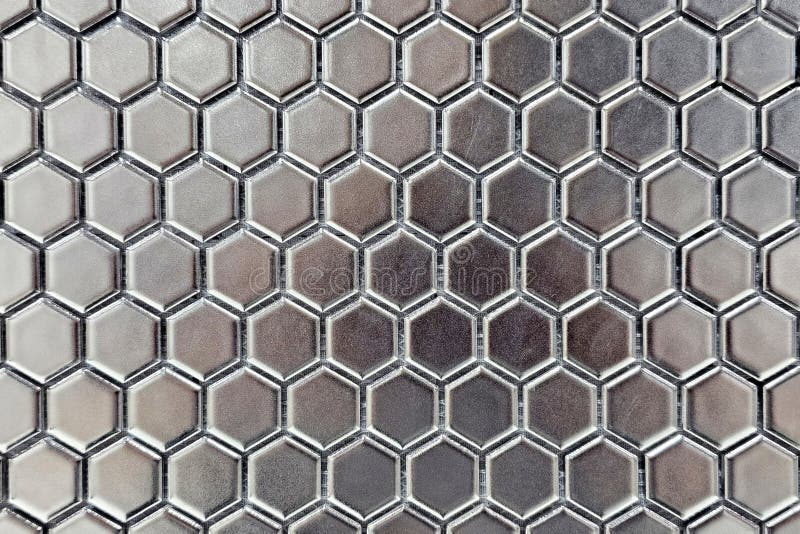 Perete hexagon metalic pentru fundal. royalty free stock photography