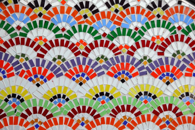 Perete mozaic colorat stock photos