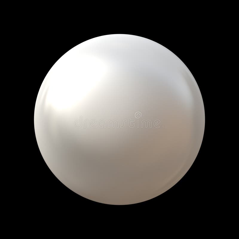 3d image of a perfect smooth single white pearl isolated on a black background. 3d image of a perfect smooth single white pearl isolated on a black background.