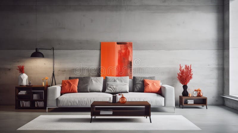 Pereți interiori eleganți și moderni stock illustration