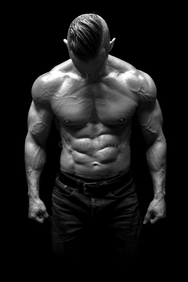 The Perfect Male Body - Awesome Bodybuilder Posing. Hold A Chain Stock  Photo, Picture and Royalty Free Image. Image 75341098.