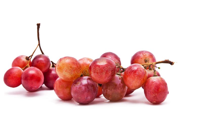 Perfect bunch of red grapes isolated