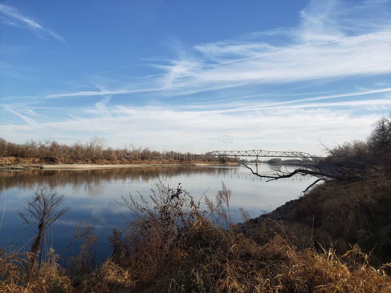 A Perfect Day and Beautiful Lake in Bellevue NE Stock Photo Image of