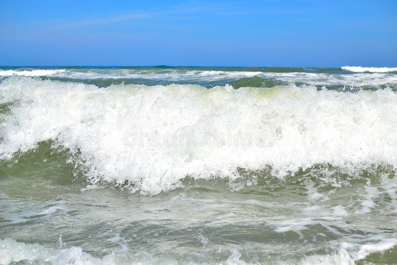 Perfect Mediterranean sea wave stock image