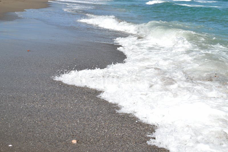 Perfect Mediterranean sea wave stock images