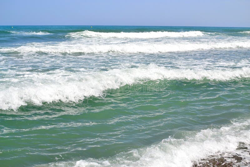 Perfect Mediterranean sea wave royalty free stock photos