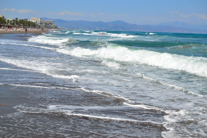 Perfect Mediterranean sea wave royalty free stock photo