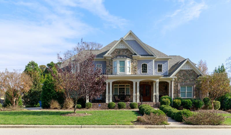 A perfect neighborhood. Houses in suburb, US