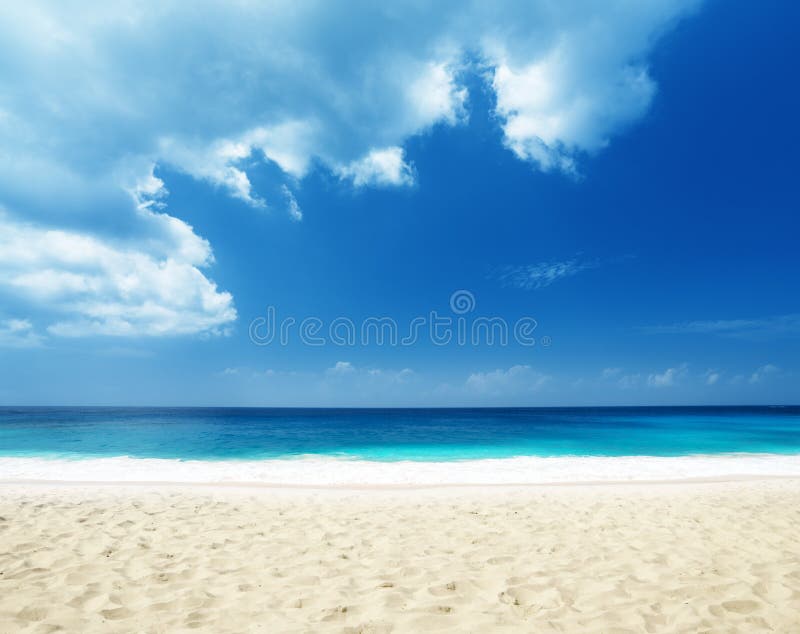 Perfect tropical beach on a sunny day, Seychelles