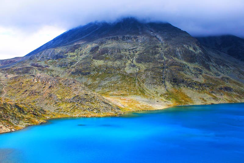 Perfect view to water in Besseggen trip near Gjende in Norway, Europe