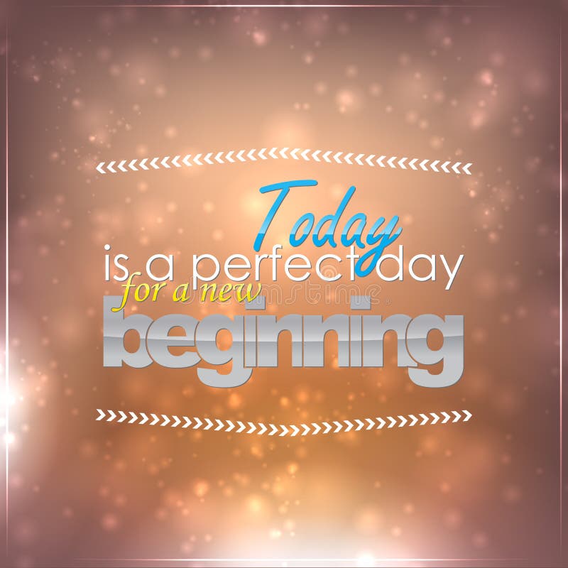 Perfecte dag voor een nieuw begin vector illustratie Perfecte dag voor een nieuw begin vector illustratie