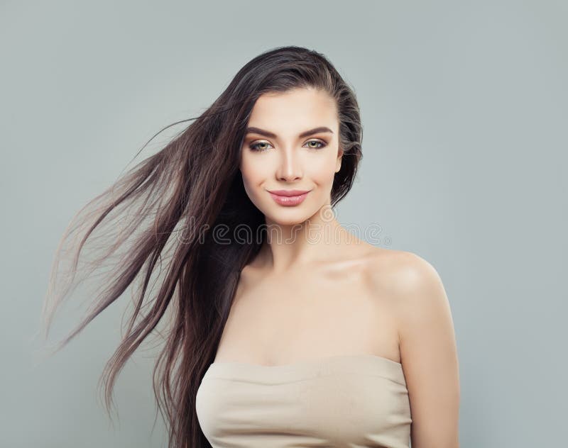 Perfecte jonge vrouwenmannequin met lang gezond haar stock foto's Perfecte jonge vrouwenmannequin met lang gezond haar stock foto's