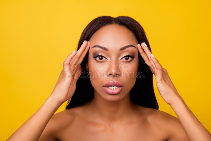 Perfection is a hard work! Pampering, pimple, wrinkle, clear and stock image Perfection is a hard work! Pampering, pimple, wrinkle, clear and stock image