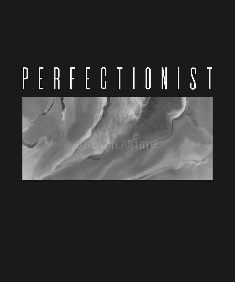 Perfectionist Vector handgezeichnete Aquarell-Hintergrund mit Slogan