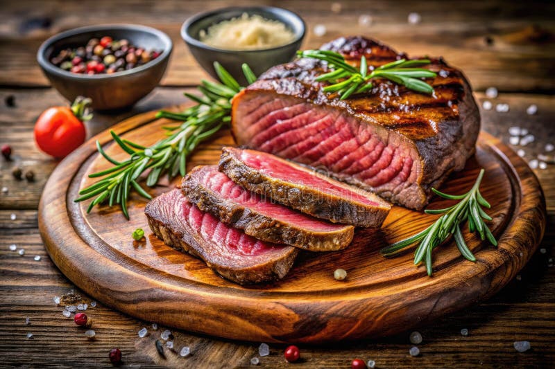 Perfekt gegrilltes Top Round Steak ein Juicy Culinary Masterpiece dokumentiert in atemberaubender Detail vektor abbildung