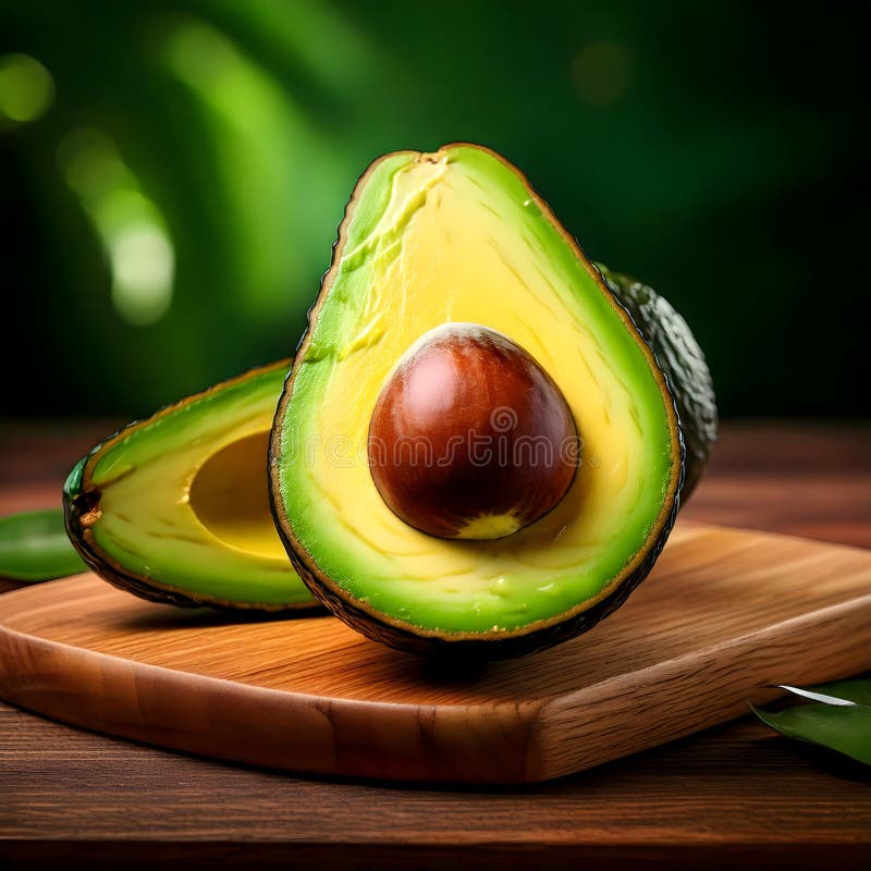 Perfekt mogen avocado vektor illustrationer