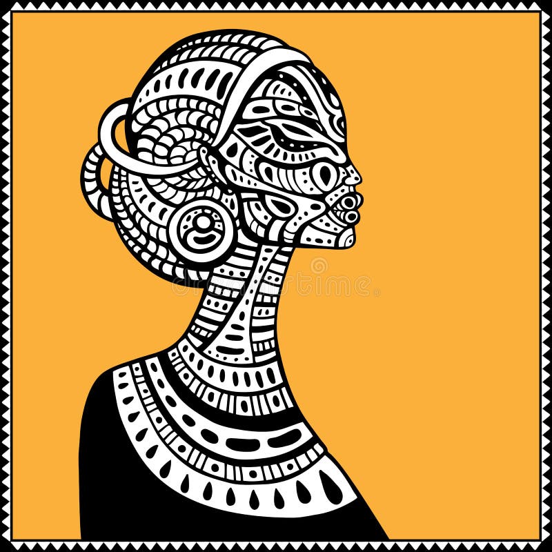 Perfil de la mujer africana hermosa libre illustration Perfil de la mujer africana hermosa libre illustration