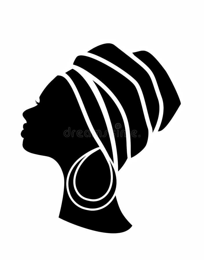 Perfil de uma mulher africana