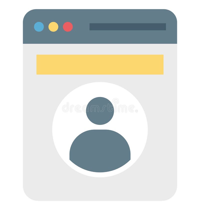Perfile la ventana emergente, icono del vector del perfil del web editable libre illustration Perfile la ventana emergente, icono del vector del perfil del web editable libre illustration