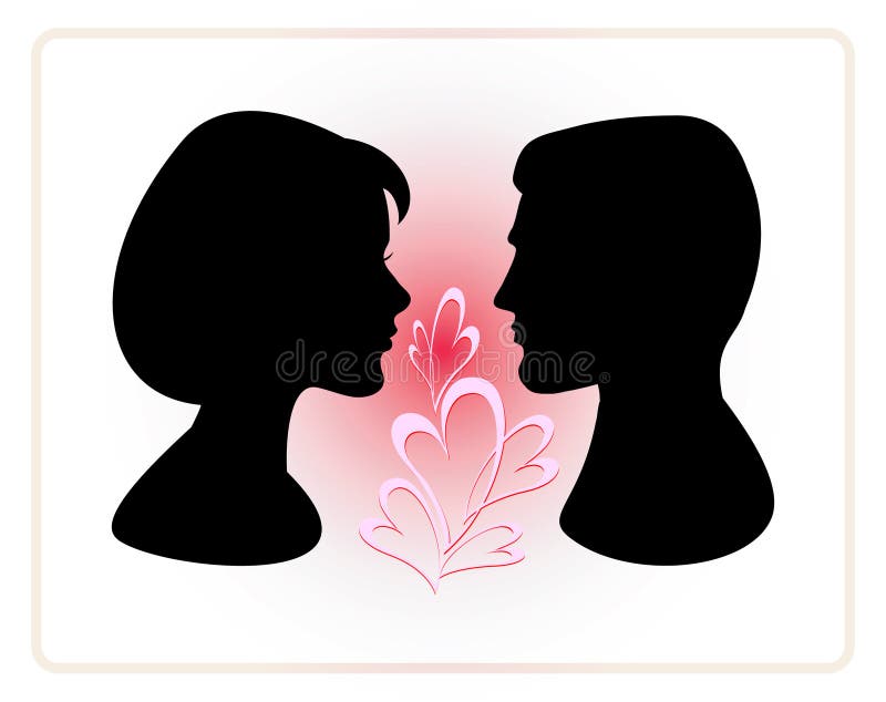 Perfis do vetor das caras do homem e da mulher ilustração do vetor Perfis do vetor das caras do homem e da mulher ilustração do vetor