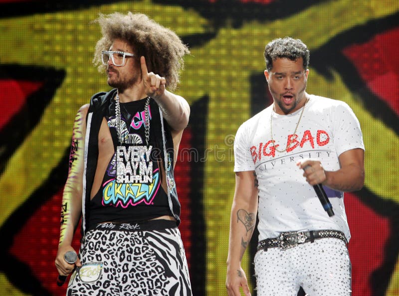 Perfoms De LMFAO Concierto Imagen editorial - Imagen casa, cadera: