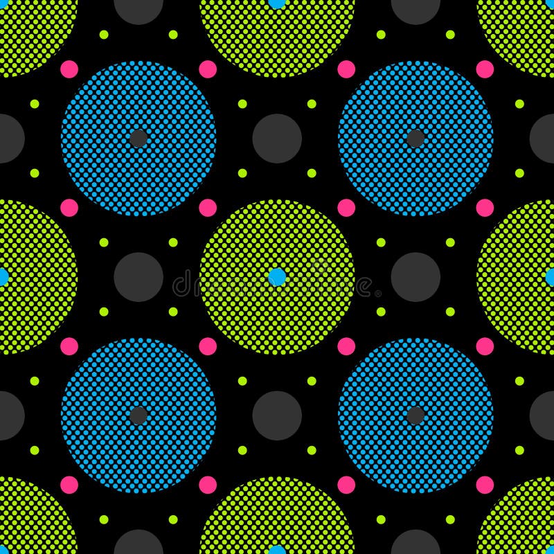 Perforated Circle Seamless Pattern Stock Vector - Illustration of ...