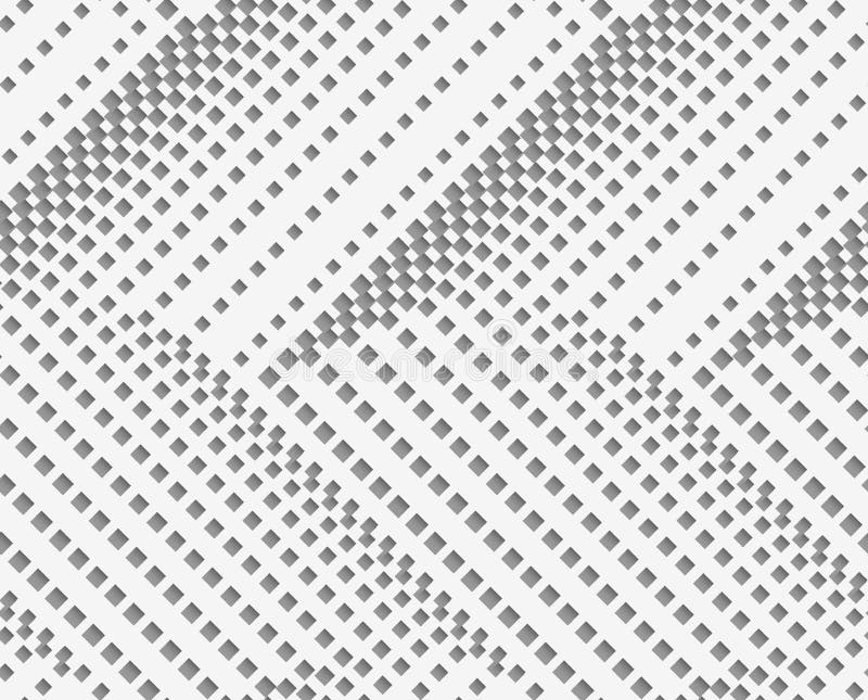 Perforerat papper med horisontalsparren som textureras med fyrkanter stock illustrationer Perforerat papper med horisontalsparren som textureras med fyrkanter stock illustrationer