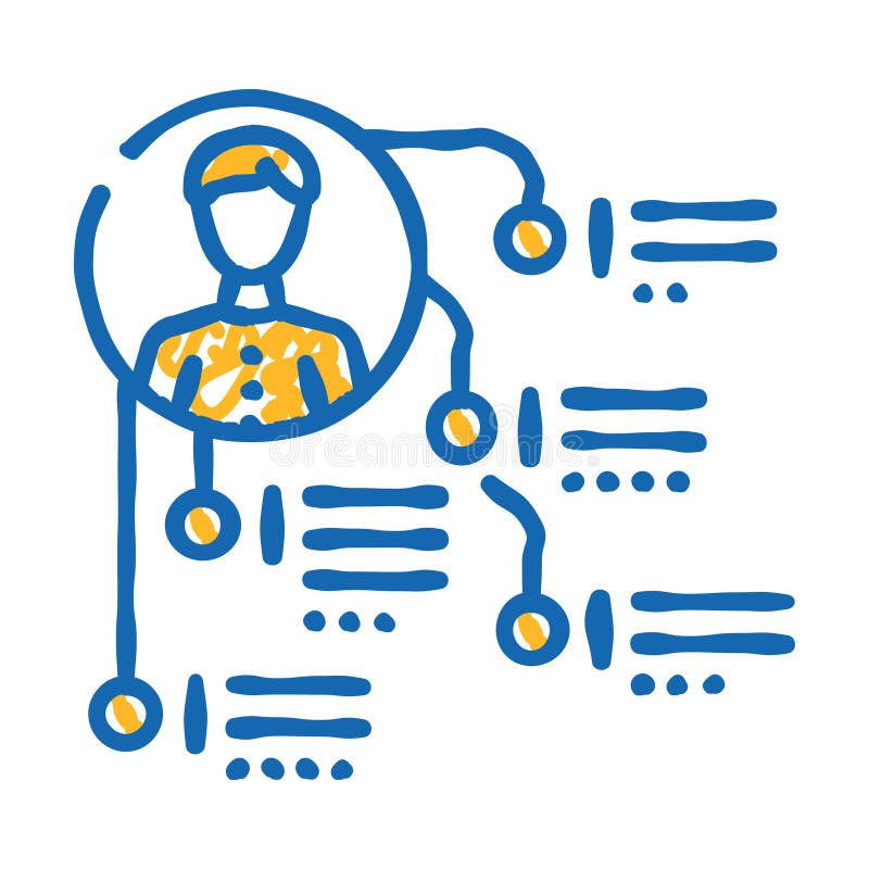 Performance appraisal business process icon doodle illustration vector illustration